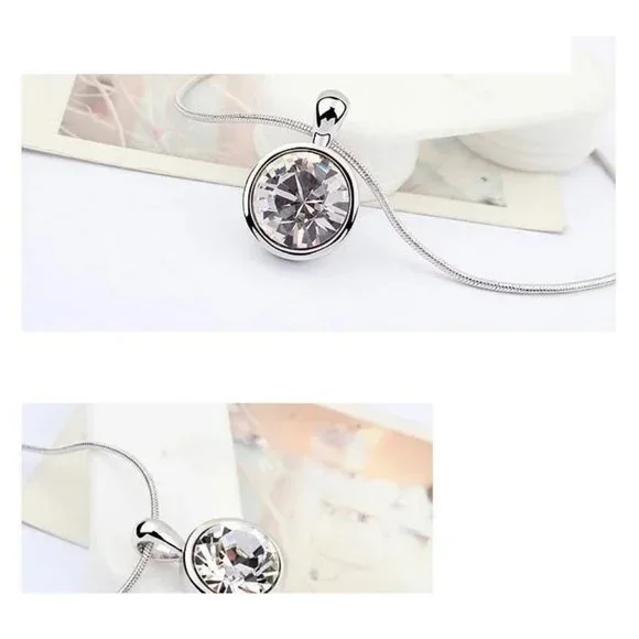 💎 NEW ❤️ Minimalist Drop 925 Chain Sterling Silver Bundle Necklace Earrings - Picture 5 of 6